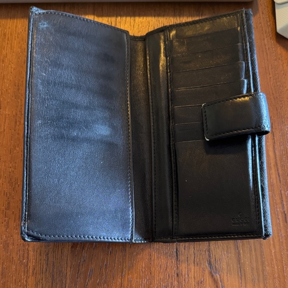 Gucci Black Canvas with Gold Hardware Luxury Wallet - Picture 8 of 9